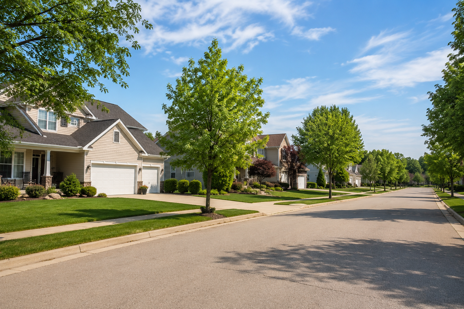 Quiet Jenison neighborhood representing the 2026 housing market outlook