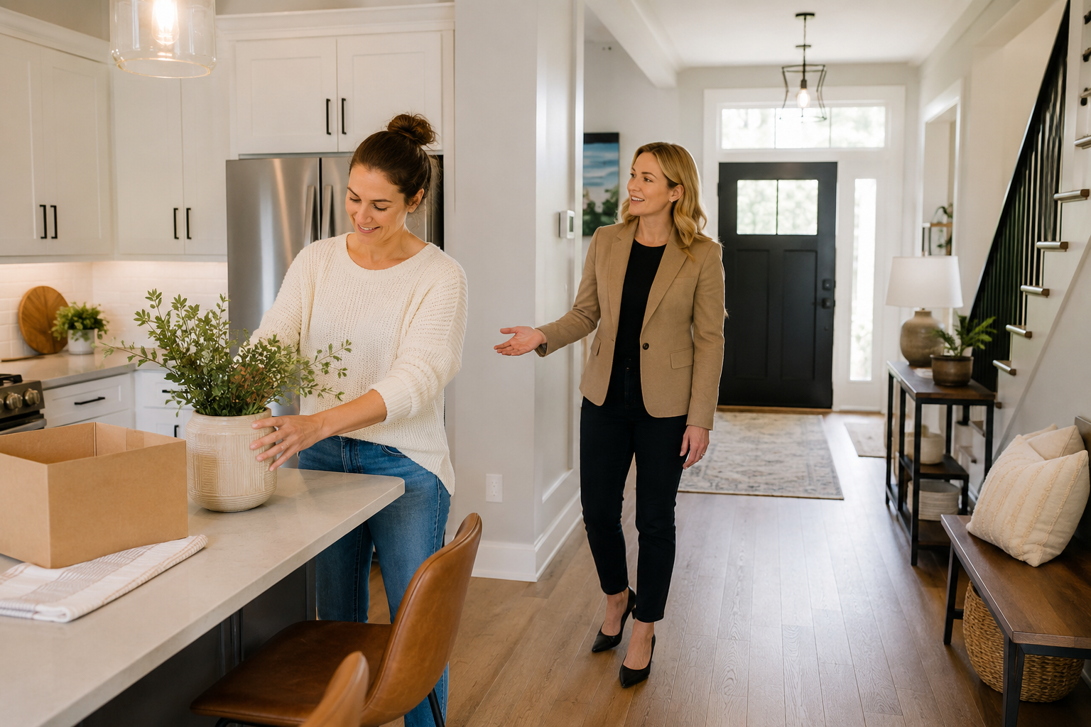 Grand Rapids homeowner cleaning out and organizing a home before listing