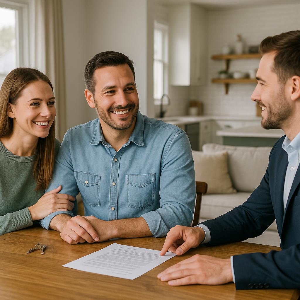 Grand Rapids homeowner and agent planning move timing with boxes packed