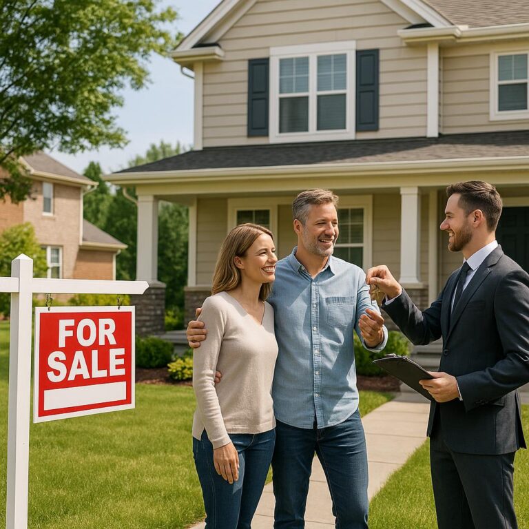 Grand Rapids homeowner reviewing unpermitted renovation details with contractor and agent in kitchen